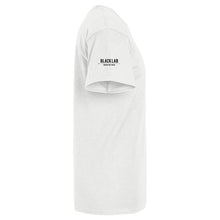 Load image into Gallery viewer, White t-shirt with 'BLACKLAB BREWING' logo on a white background. Pup Lite Beer All Canadian.