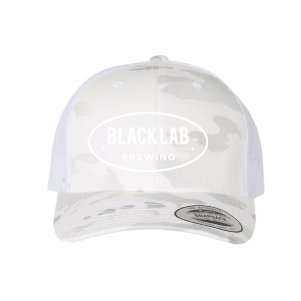 Black Lab Brewing Trucker Cap - White Camo / White Embroider